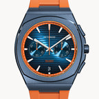 VOLTRE CHRONOGRAPH FIRST EDITION BLUE ORANGE - reTPU Orange Matte - Detomaso Watches