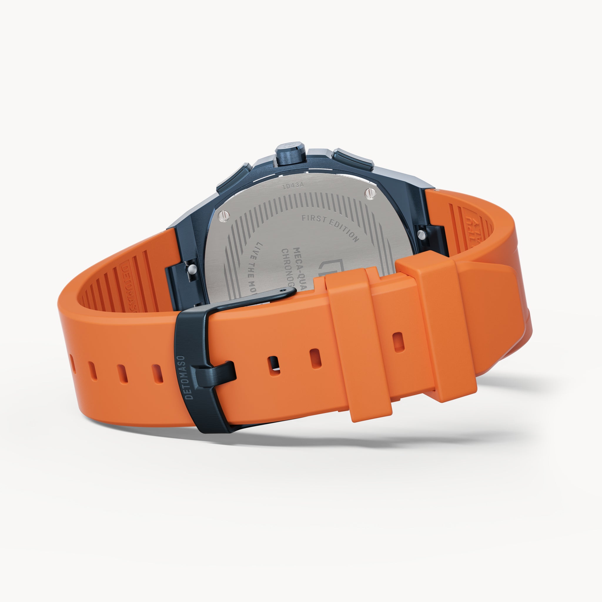 VOLTRE CHRONOGRAPH FIRST EDITION BLUE ORANGE - reTPU Orange Matte - Detomaso Watches