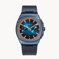 VOLTRE CHRONOGRAPH FIRST EDITION BLUE ORANGE - Leather Blue Venere - Detomaso Watches