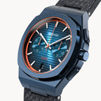 VOLTRE CHRONOGRAPH FIRST EDITION BLUE ORANGE - Leather Blue Venere - Detomaso Watches