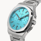 VOLTRE CHRONOGRAPH FIRST EDITION MINTY BLUE - Stainless steel Silver Matte - Detomaso Watches