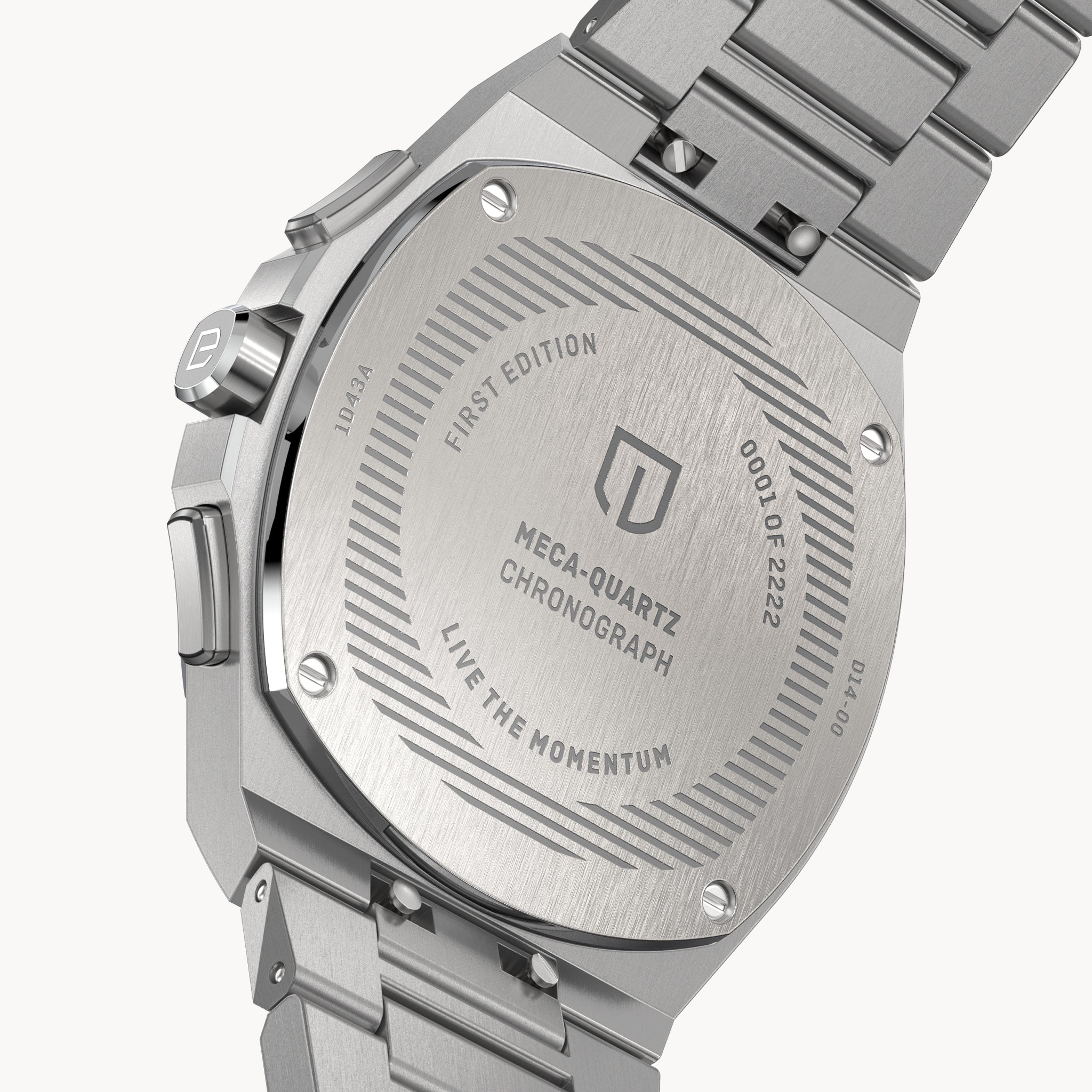 VOLTRE CHRONOGRAPH FIRST EDITION MINTY BLUE - Stainless steel Silver Matte - Detomaso Watches