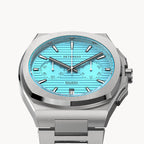 VOLTRE CHRONOGRAPH FIRST EDITION MINTY BLUE - Stainless steel Silver Matte - Detomaso Watches