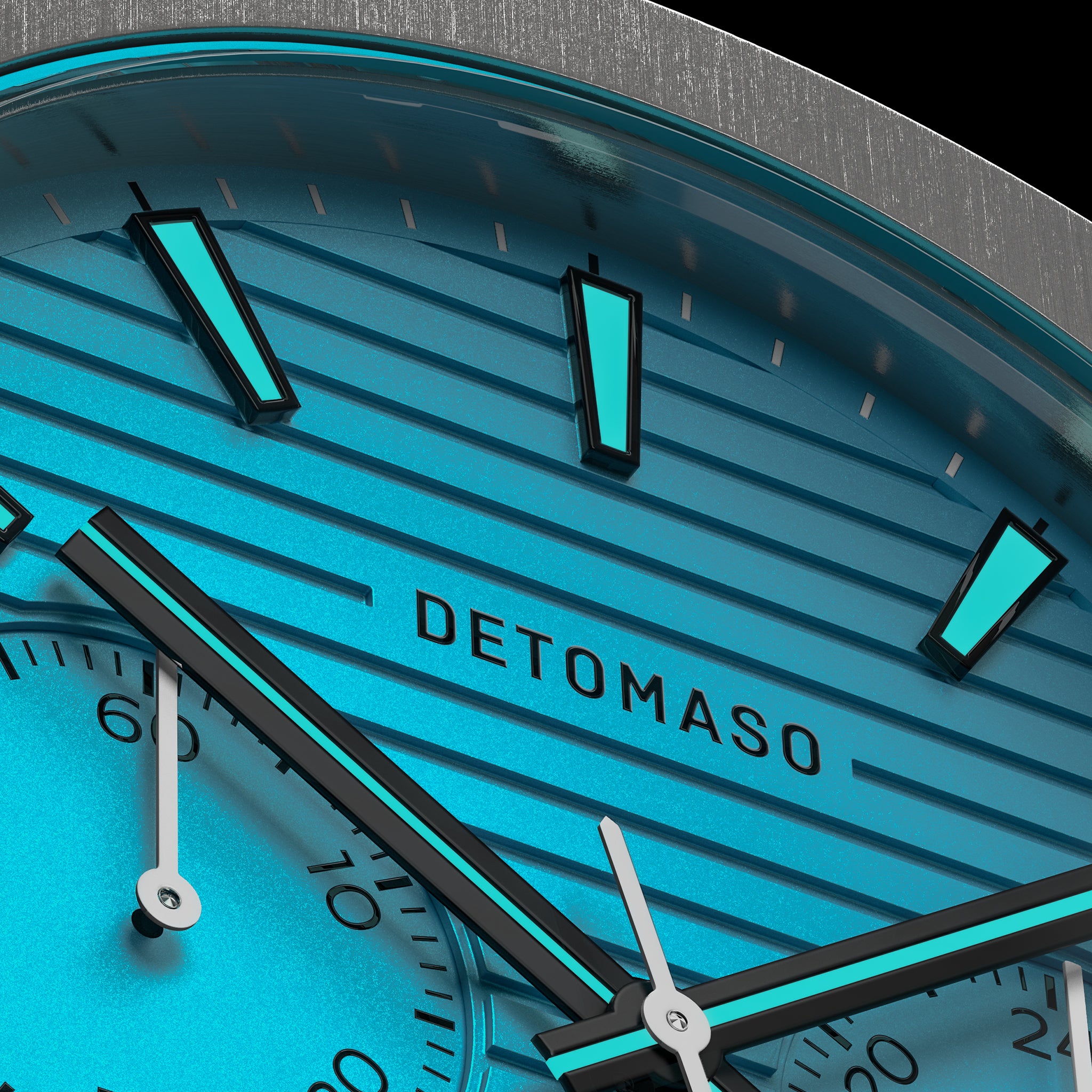 VOLTRE CHRONOGRAPH FIRST EDITION MINTY BLUE - Stainless steel Silver Matte - Detomaso Watches