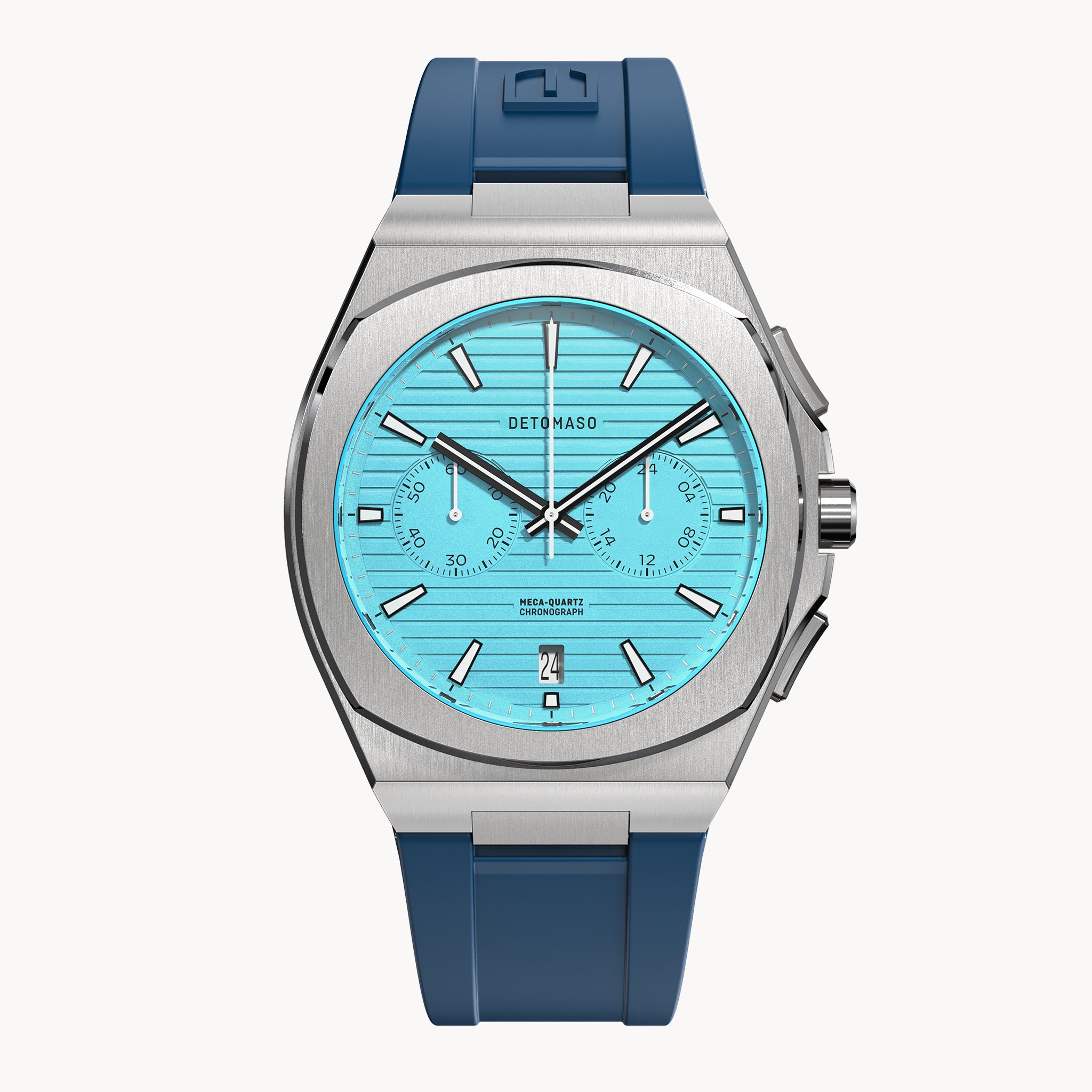 VOLTRE CHRONOGRAPH FIRST EDITION MINTY BLUE - reTPU Blue Matte - Detomaso Watches