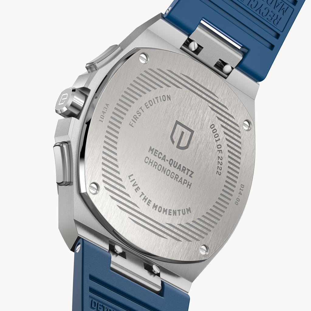 VOLTRE CHRONOGRAPH FIRST EDITION MINTY BLUE - reTPU Blue Matte - Detomaso Watches
