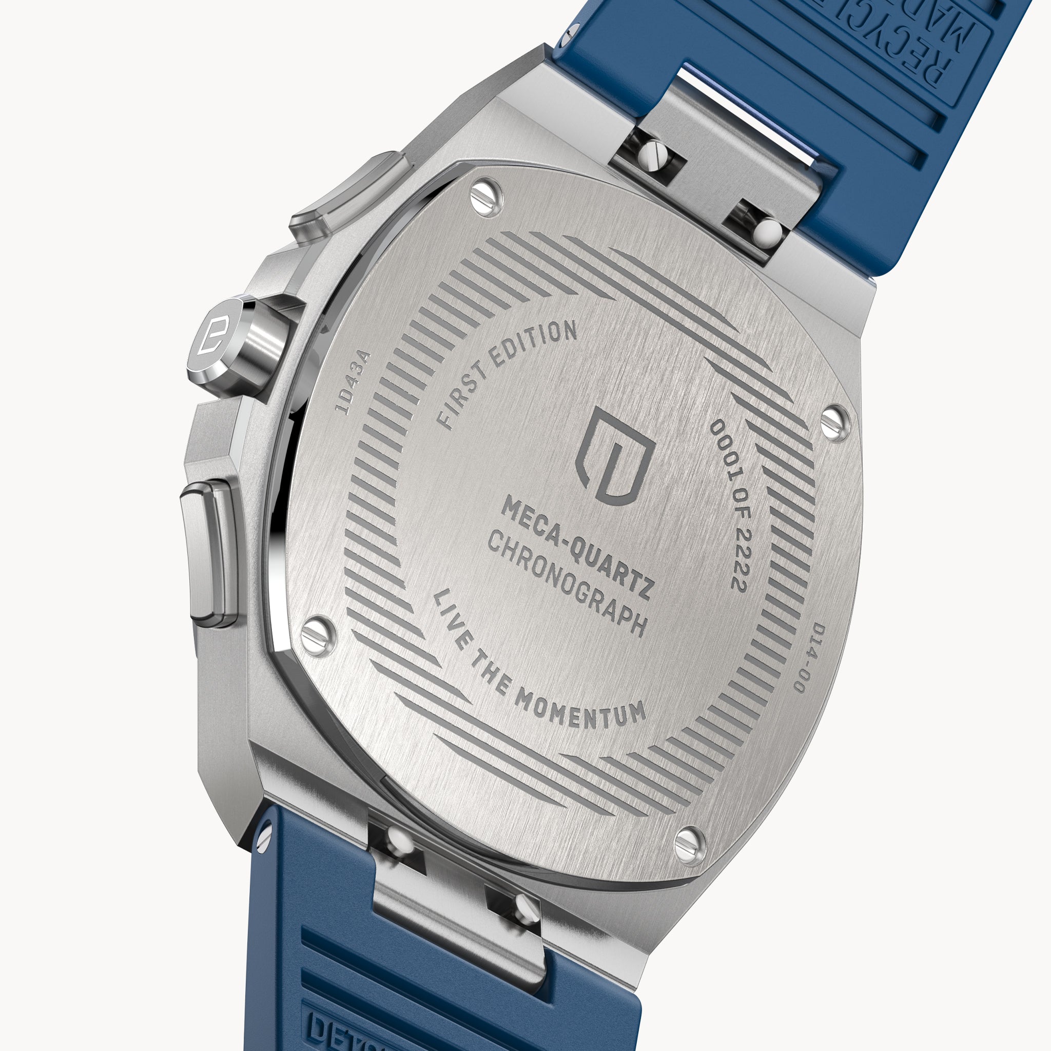 VOLTRE CHRONOGRAPH FIRST EDITION MINTY BLUE - reTPU Blue Matte - Detomaso Watches