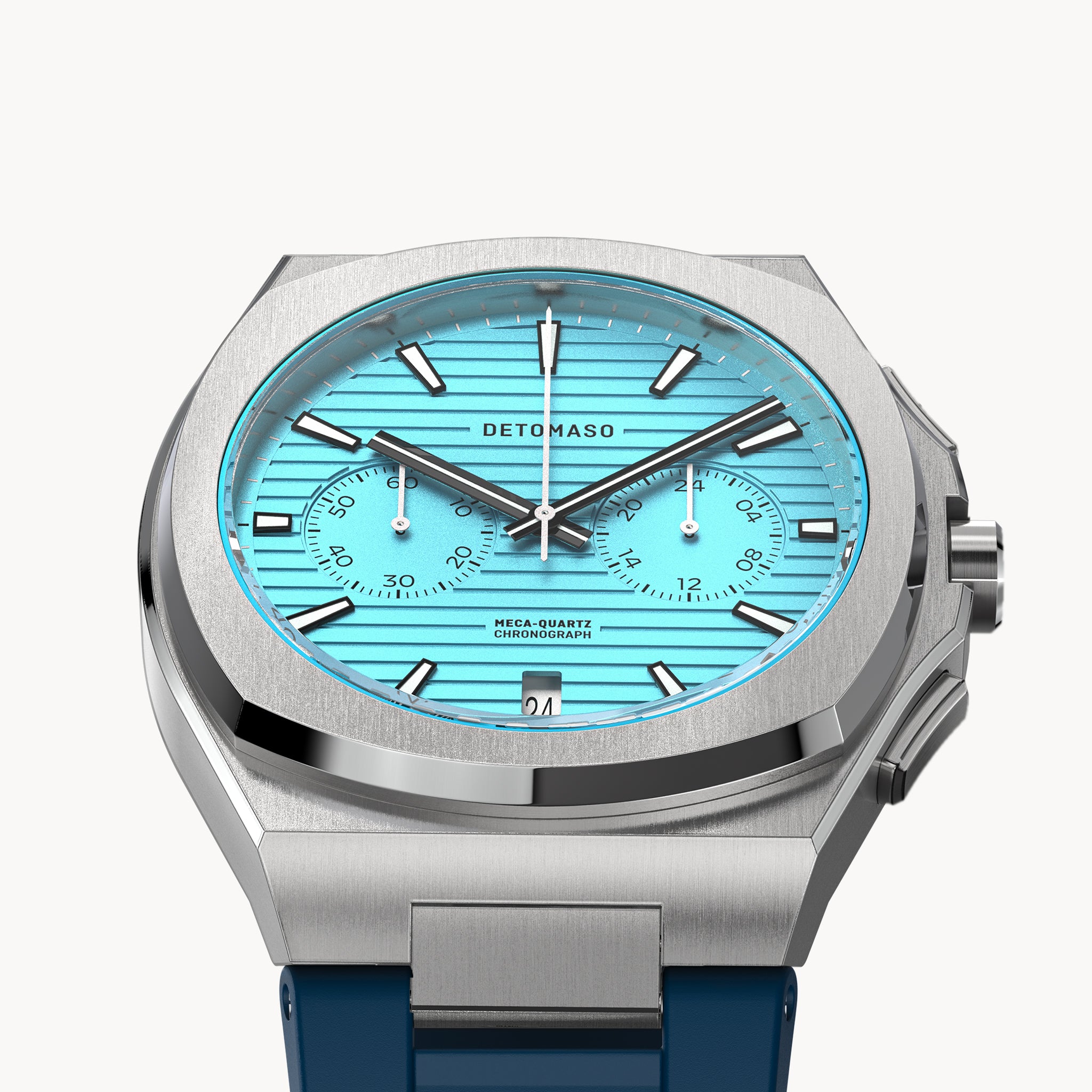VOLTRE CHRONOGRAPH FIRST EDITION MINTY BLUE - reTPU Blue Matte - Detomaso Watches