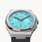 VOLTRE CHRONOGRAPH FIRST EDITION MINTY BLUE - Leather Blue Venere - Detomaso Watches