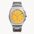 VOLTRE CHRONOGRAPH FIRST EDITION GIALLO - Stainless steel Silver Matte - Detomaso Watches