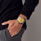 VOLTRE CHRONOGRAPH FIRST EDITION GIALLO - Stainless steel Silver Matte - Detomaso Watches