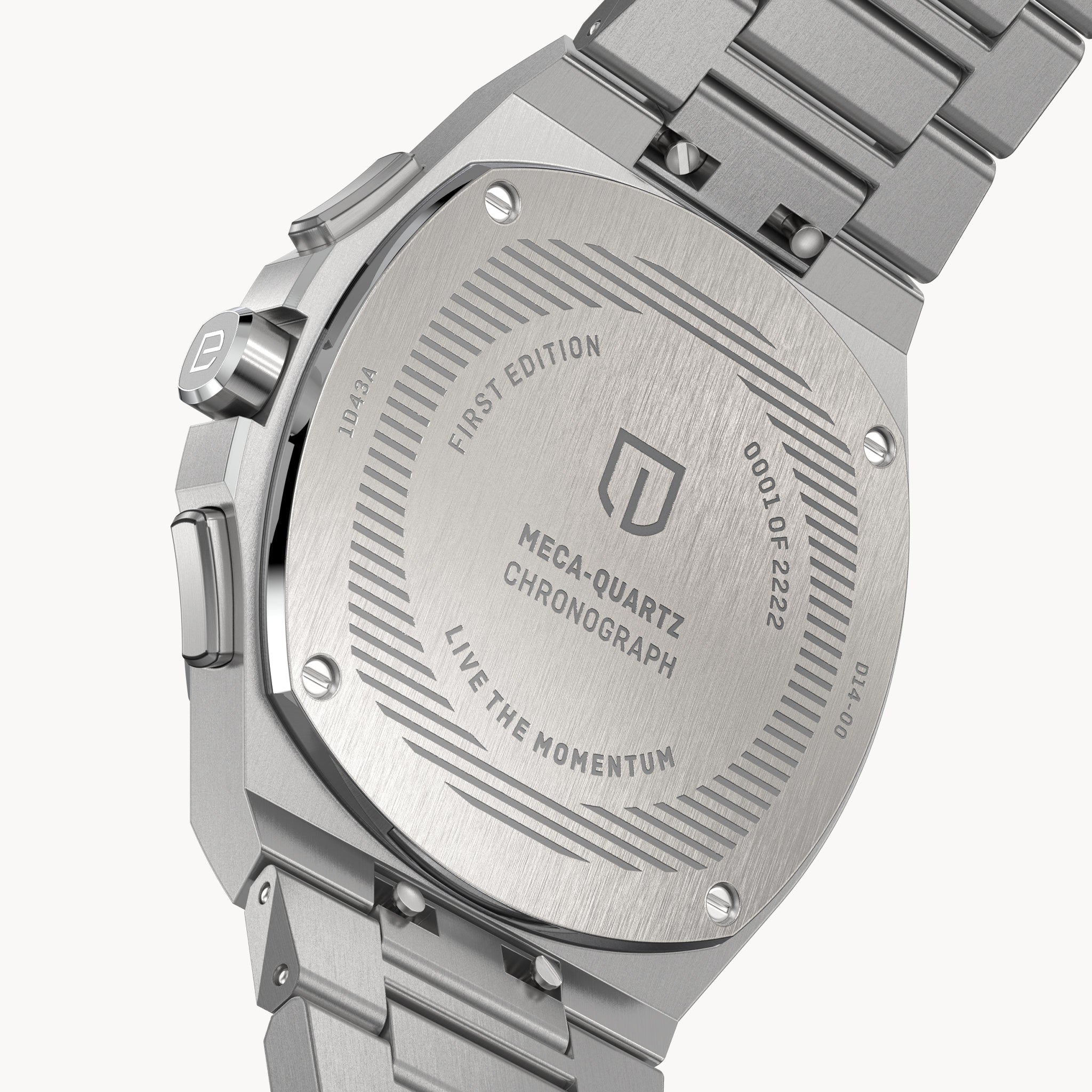 VOLTRE CHRONOGRAPH FIRST EDITION GIALLO - Stainless steel Silver Matte - Detomaso Watches