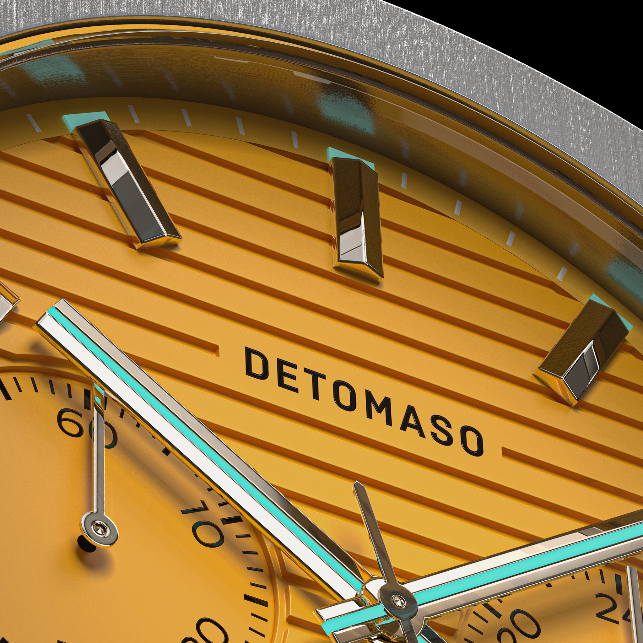 VOLTRE CHRONOGRAPH FIRST EDITION GIALLO - Stainless steel Silver Matte - Detomaso Watches