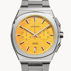 VOLTRE CHRONOGRAPH FIRST EDITION GIALLO - Stainless steel Silver Matte - Detomaso Watches