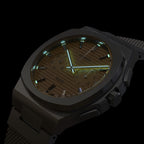 VOLTRE CHRONOGRAPH FIRST EDITION GIALLO - Mesh Silver Brushed - Detomaso Watches