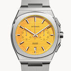 VOLTRE CHRONOGRAPH FIRST EDITION GIALLO - Mesh Silver Brushed - Detomaso Watches