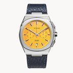 VOLTRE CHRONOGRAPH FIRST EDITION GIALLO - Leather Blue Venere - Detomaso Watches