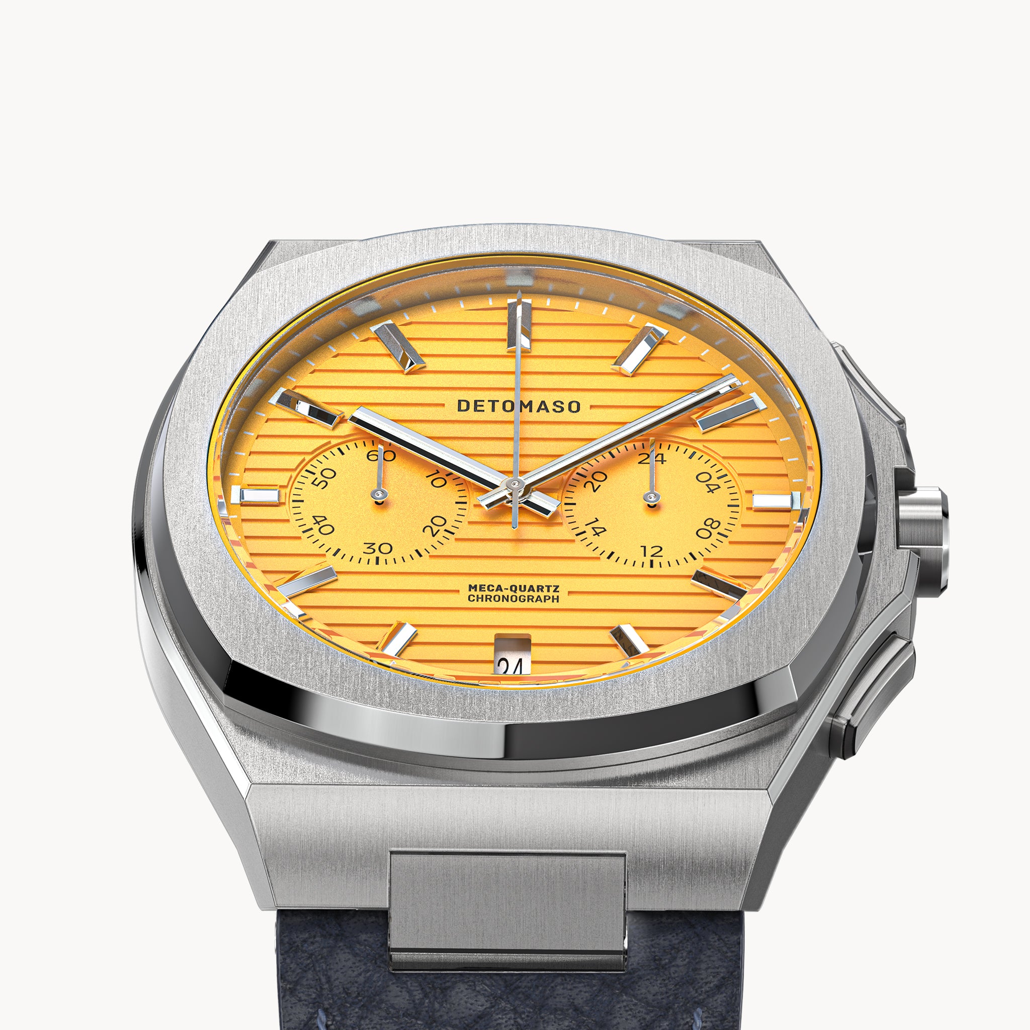 VOLTRE CHRONOGRAPH FIRST EDITION GIALLO - Leather Blue Venere - Detomaso Watches