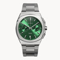 VOLTRE CHRONOGRAPH FIRST EDITION GREEN - Stainless steel Silver Matte - Detomaso Watches
