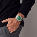 VOLTRE CHRONOGRAPH FIRST EDITION GREEN - Stainless steel Silver Matte - Detomaso Watches