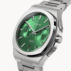 VOLTRE CHRONOGRAPH FIRST EDITION GREEN - Stainless steel Silver Matte - Detomaso Watches