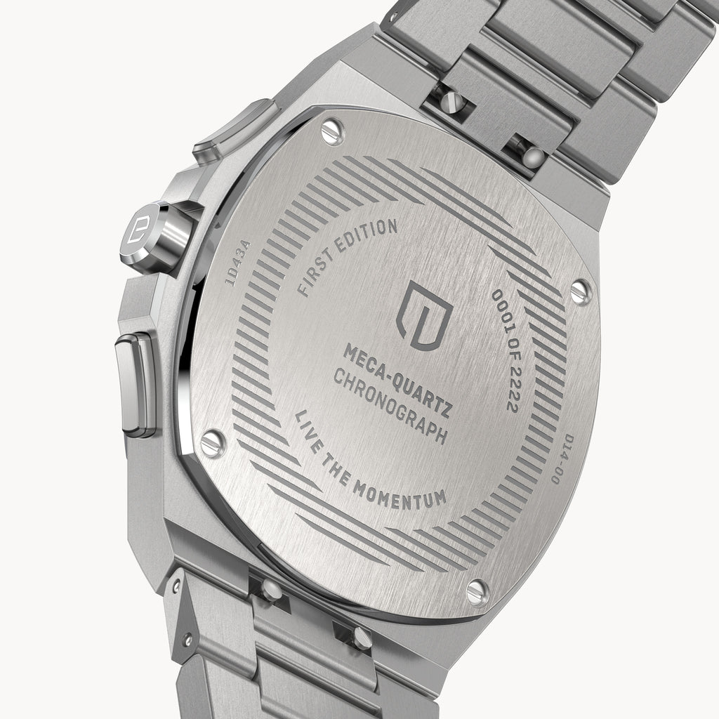 VOLTRE CHRONOGRAPH FIRST EDITION GREEN - Stainless steel Silver Matte - Detomaso Watches