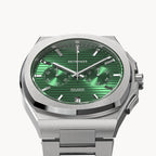 VOLTRE CHRONOGRAPH FIRST EDITION GREEN - Stainless steel Silver Matte - Detomaso Watches