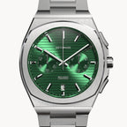 VOLTRE CHRONOGRAPH FIRST EDITION GREEN - Stainless steel Silver Matte - Detomaso Watches