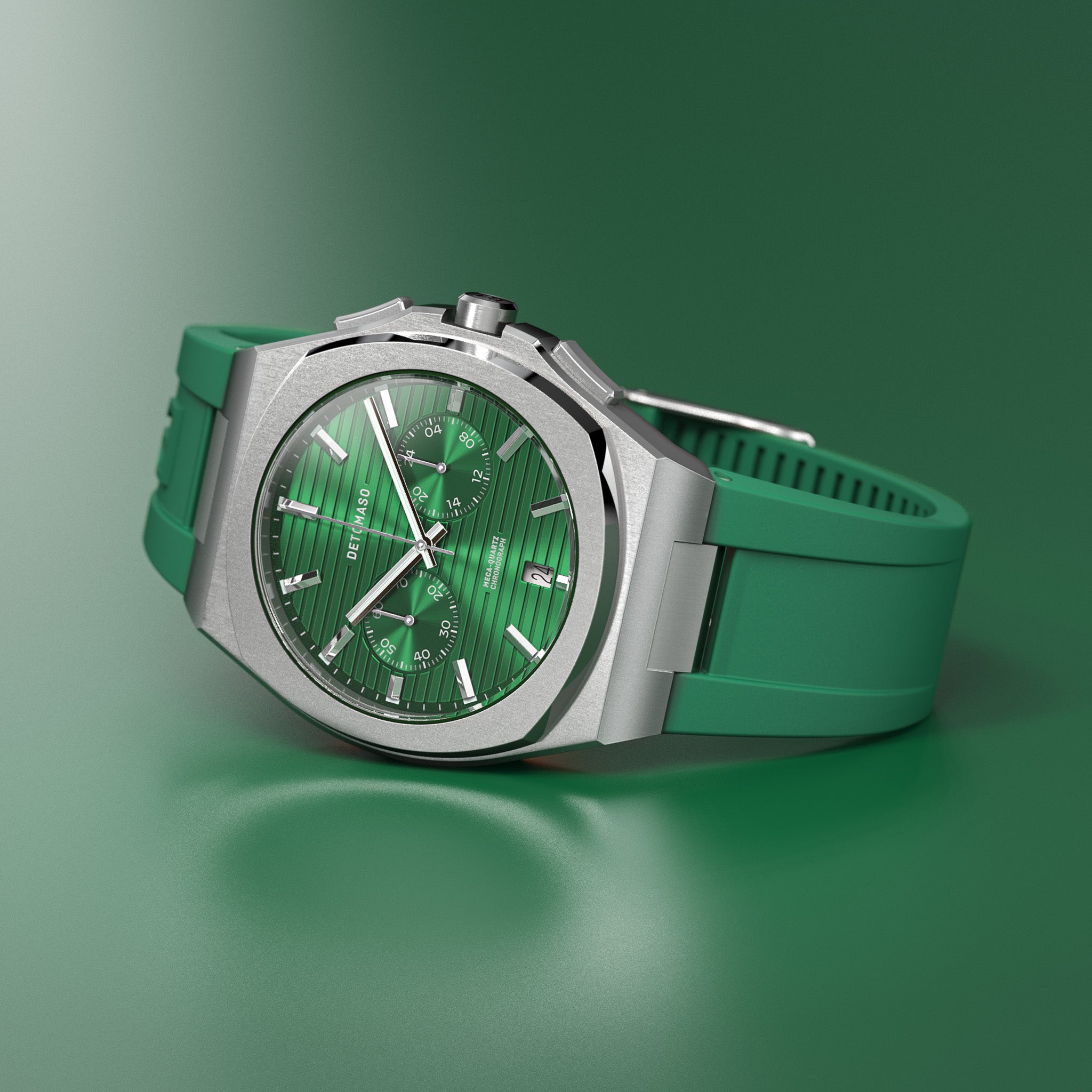VOLTRE CHRONOGRAPH FIRST EDITION GREEN - reTPU Green Matte - Detomaso Watches