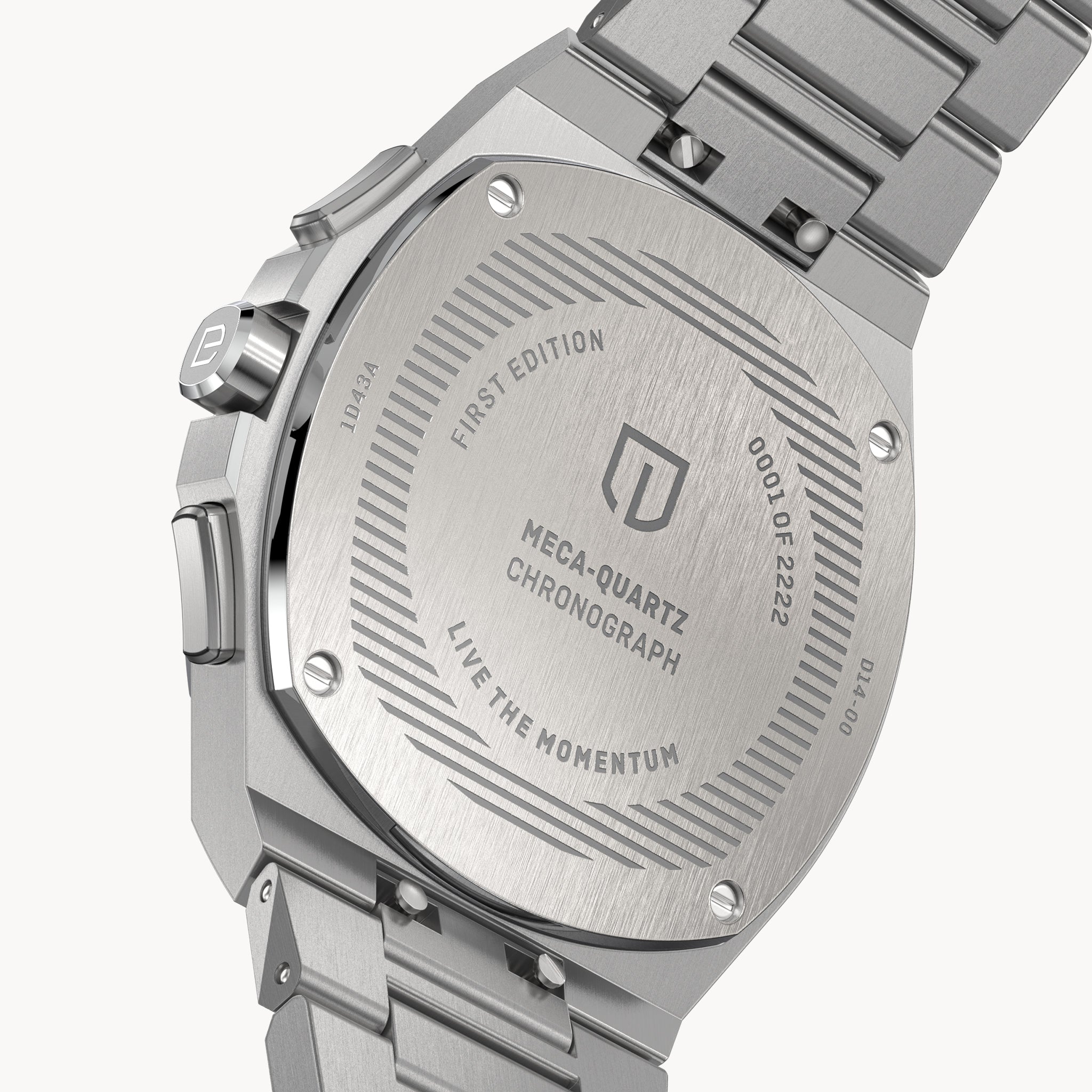 VOLTRE CHRONO PETROL - Stainless steel Silver Matte - Detomaso Watches