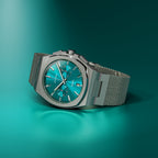 VOLTRE CHRONO PETROL - Mesh Silver Brushed - Detomaso Watches