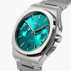 VOLTRE CHRONO PETROL - Mesh Silver Brushed - Detomaso Watches
