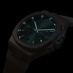 VOLTRE CHRONO PETROL - Mesh Silver Brushed - Detomaso Watches
