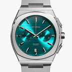 VOLTRE CHRONO PETROL - Mesh Silver Brushed - Detomaso Watches