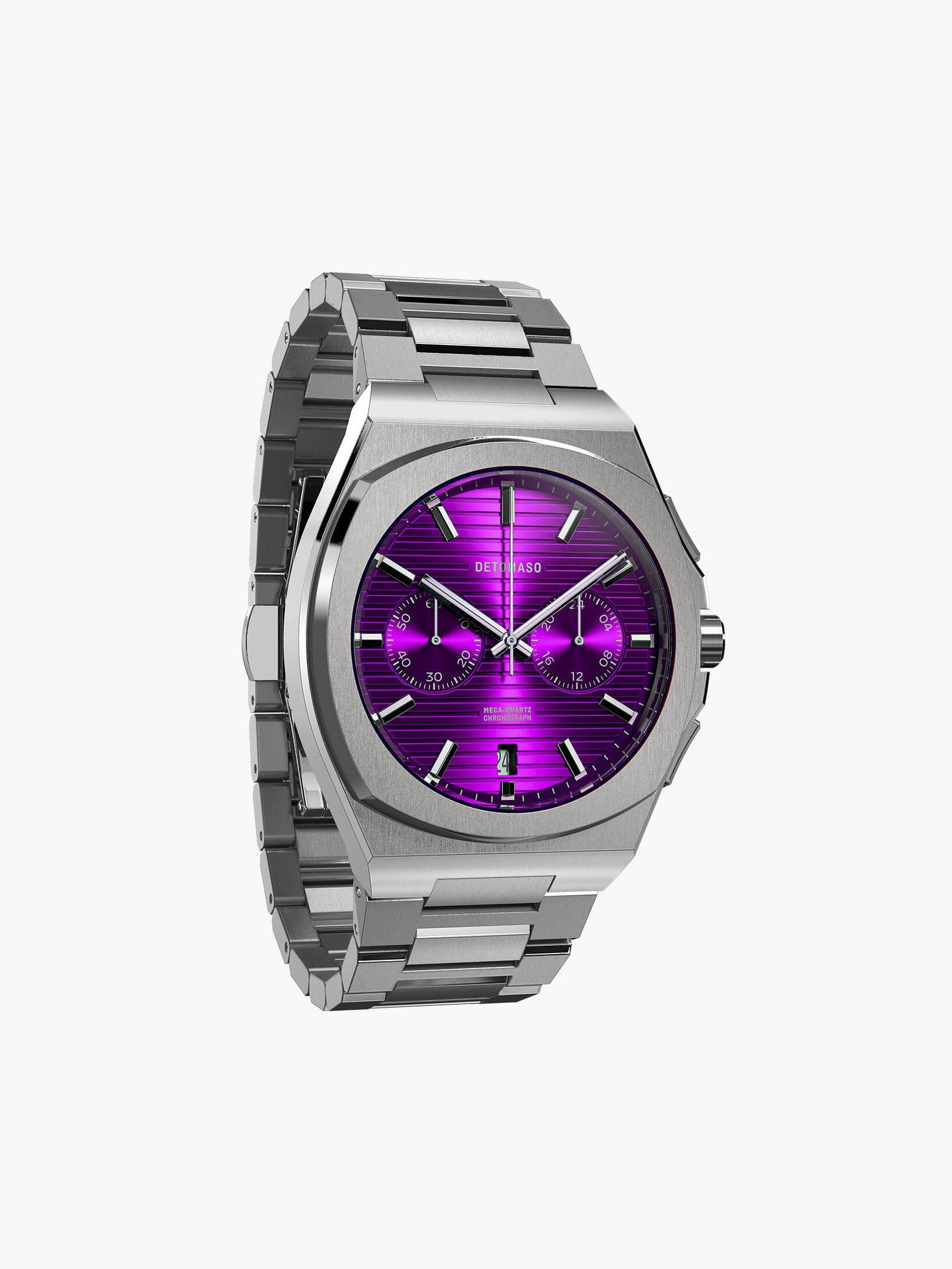 バルダメンテ・フォルティッシモ VOLTRE CHRONO PURPLE Stainless steel Silver Matte – Detomaso Watches