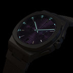 VOLTRE CHRONO PURPLE - Mesh Silver Brushed - Detomaso Watches