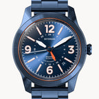 AVIATORE AUTOMATIC GMT
 BLUE ORANGE
 - Stainless steel Blue Brushed - Detomaso Watches
