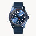 AVIATORE AUTOMATIC GMT
 BLUE ORANGE
 - Ocean Plastic Dark blue Woven - Detomaso Watches