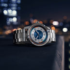 URBAN EXPLORER AUTOMATIC GMT
 SILVER BLUE
 - Stainless steel Silver Brushed - Detomaso Watches