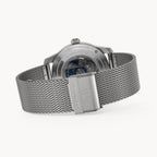 URBAN EXPLORER AUTOMATIC GMT
 SILVER BLUE
 - Mesh Silver Brushed - Detomaso Watches