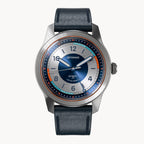 URBAN EXPLORER AUTOMATIC GMT
 SILVER BLUE
 - Leather Blue Toscano - Detomaso Watches