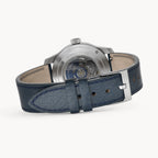 URBAN EXPLORER AUTOMATIC GMT
 SILVER BLUE
 - Leather Blue Toscano - Detomaso Watches