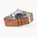 URBAN EXPLORER AUTOMATIC GMT
 SILVER BLUE
 - Vegan Apple Leather Brown Smooth - Detomaso Watches