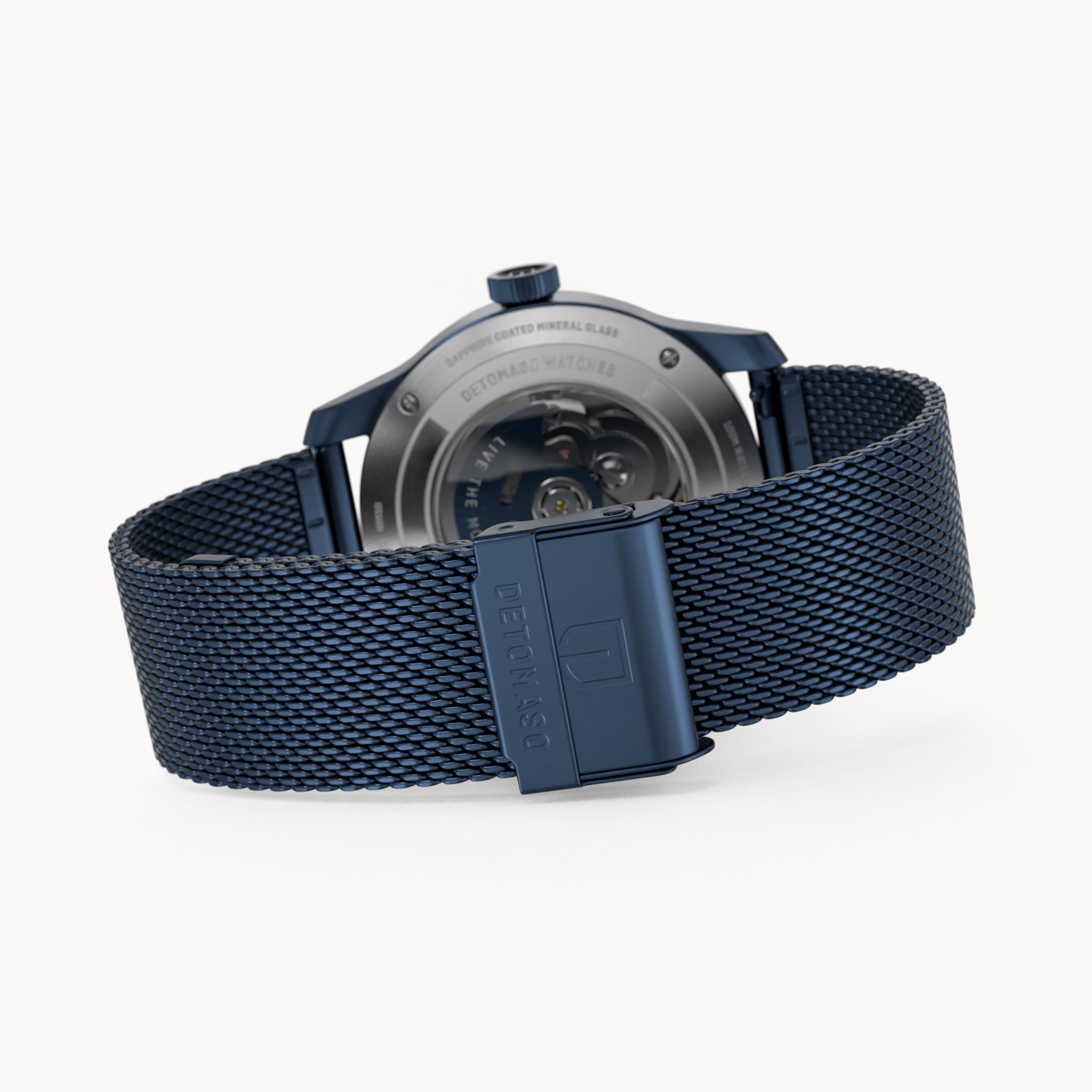 BLUE EXPLORER AUTOMATIC - Mesh Blue Brushed - Detomaso Watches