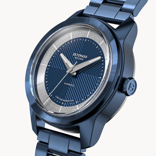 CLASSIC AUTOMATIC DEEP BLUE - Stainless steel Blue Brushed - Detomaso Watches