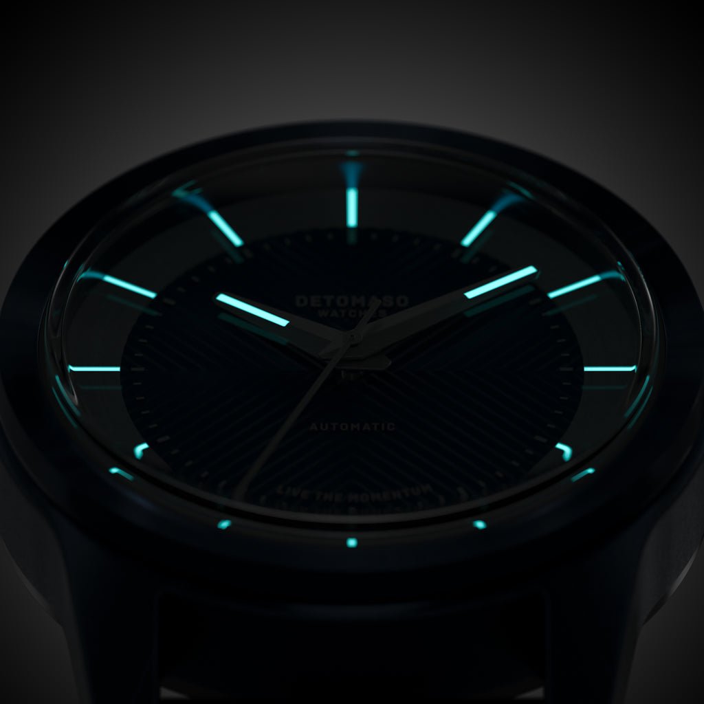 CLASSIC AUTOMATIC DEEP BLUE - Leather Blue Toscano - Detomaso Watches
