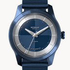 CLASSIC AUTOMATIC DEEP BLUE - Ocean Plastic Dark blue Woven - Detomaso Watches