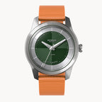 CLASSIC AUTOMATIC FOREST GREEN - Ocean Plastic Orange Woven - Detomaso Watches
