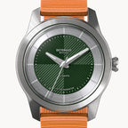 CLASSIC AUTOMATIC FOREST GREEN - Ocean Plastic Orange Woven - Detomaso Watches
