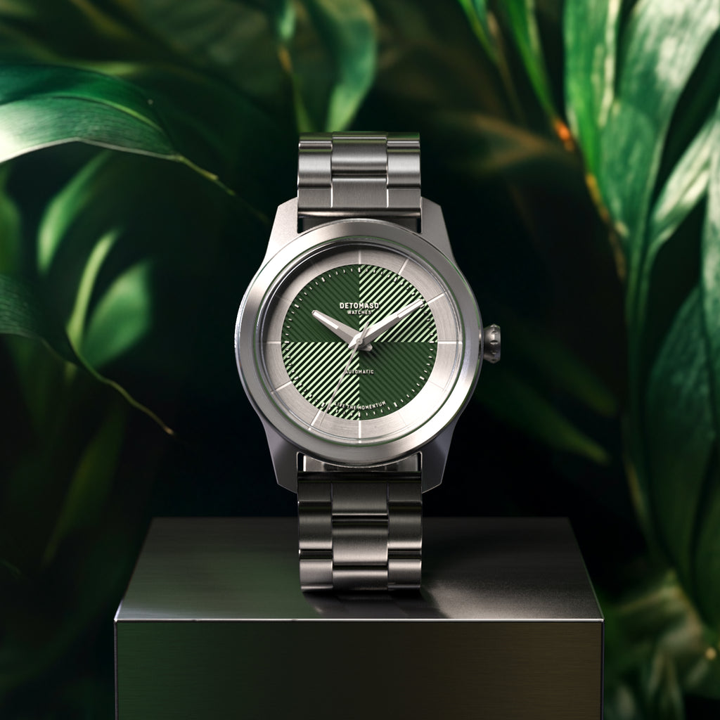 CLASSIC AUTOMATIC FOREST GREEN - Stainless Steel Silver Brushed - Detomaso Watches